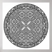 Colorez-vous Mandala Poster Formes Abstraites Art