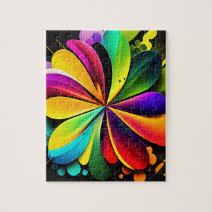 Colorful 3D Geometric Abstract Jigsaw Puzzle