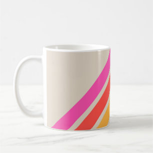 Colorful 70s 80s Retro Striped Stripes Coffee Mug