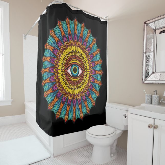Colorful 90s Mandala Art -Trippy Third Eye Graphic (In Situ)