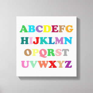 Colorful ABC's lettering Canvas Print