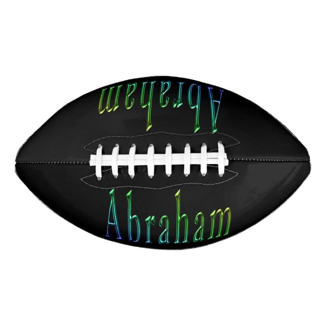 Colorful Abraham Name, Football (Front)