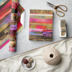 colorful Abstract and glitter Wrapping Paper