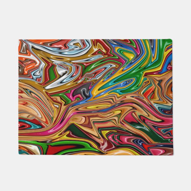 Colorful abstract art       doormat (Front)