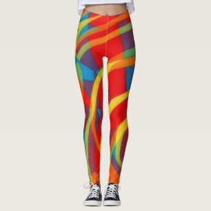 Colorful Abstract Art Leggings Exercise