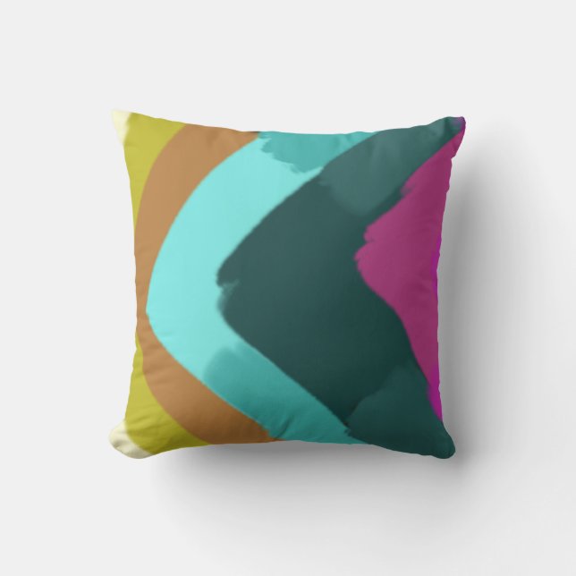 Colorful Abstract Art  Outdoor Pillow (Front)