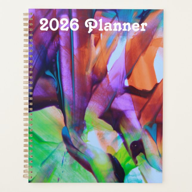 Colorful Abstract Art  Planner (Front)