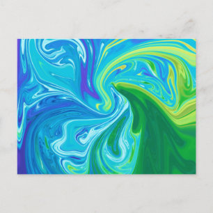 Colorful abstract art postcard
