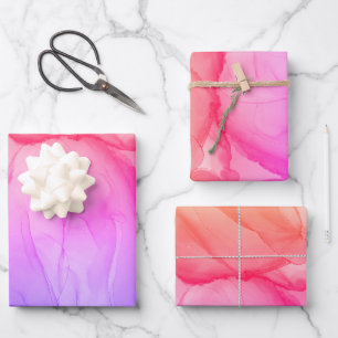 Colorful Abstract Art Rainbow Swirls Wrapping Paper Sheet