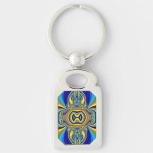 Colorful Abstract Background-14334 Keychain