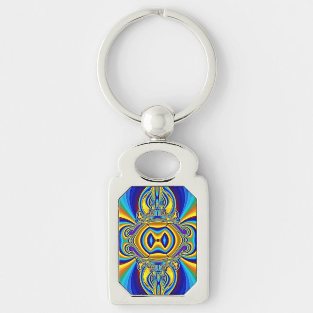 Colorful Abstract Background-14334 Keychain (Front)