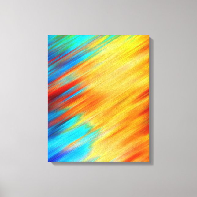 Colorful Abstract Blue Orange Flare Canvas Print (Front)