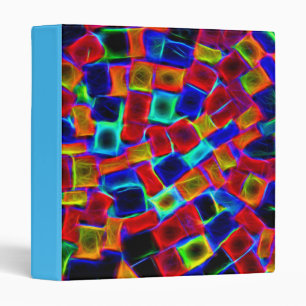 Colorful Abstract Bokeh Blocks Pattern Binder