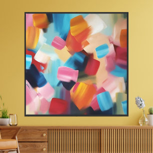 Colorful Abstract Brushstroke Art Print