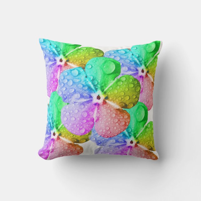 Colorful Abstract Bubble Art Throw Pillow – Vibran (Front)