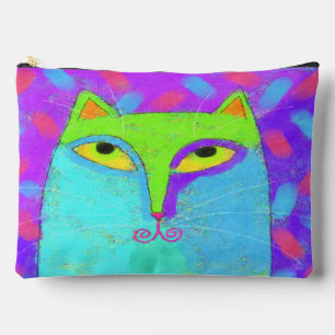Colorful Abstract Cat Accessory Pouch