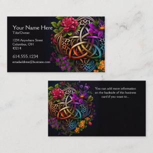 Colorful Abstract Celtic Desig Irish Business Card