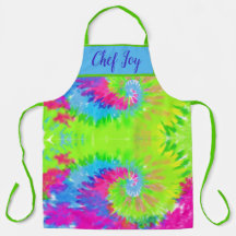COLORFUL ABSTRACT CHEF TIE-DYE