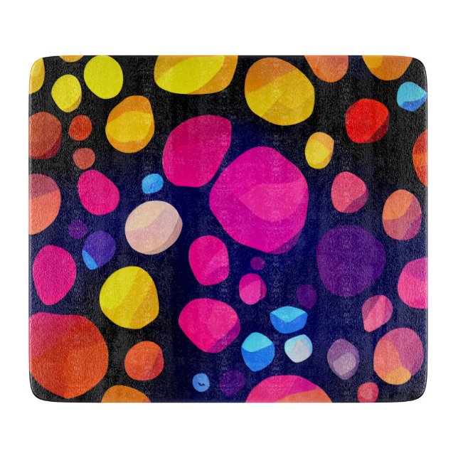 Colorful Abstract Cutting Board (Front)