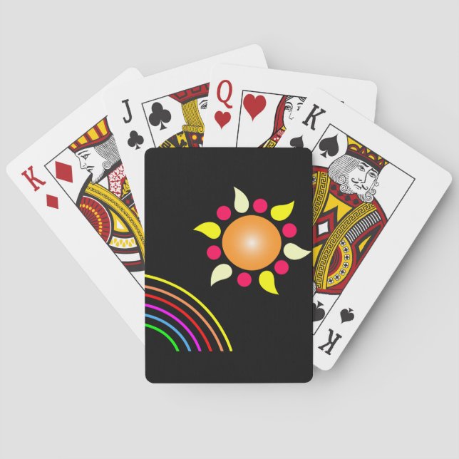 Colorful Abstract Design  Playing Cards (Back)