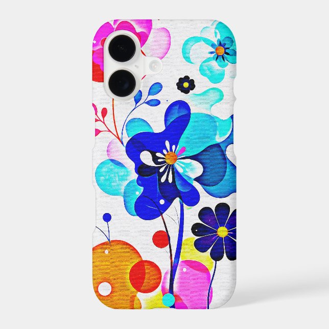 Colorful Abstract Fluid Psychedelic Flowers (Verso)