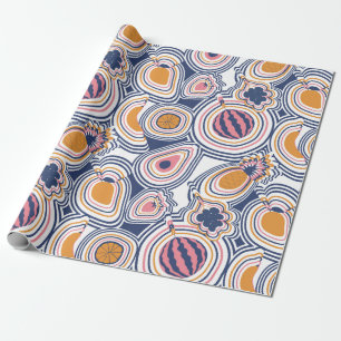 Colorful Abstract Fruit Pattern Wrapping Paper