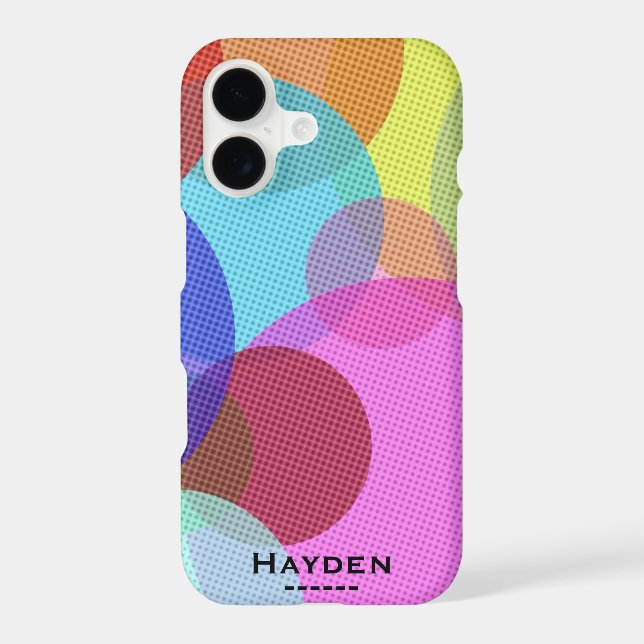 Colorful Abstract Geometric Circles Personalised (Verso)