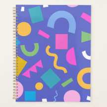 Colorful Abstract Geometric Memphis Style Pattern
