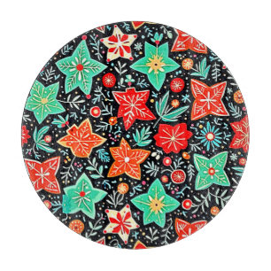 Colorful Abstract Holiday Design Cutting Board