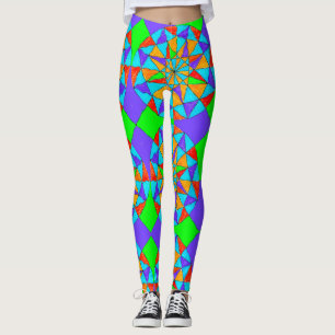 Colorful abstract leggings