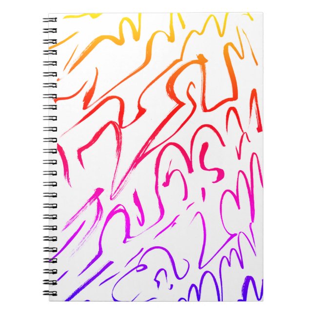 Colorful Abstract line art  notebook (Front)