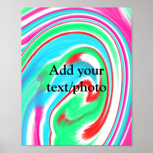 Colorful abstract minimal editable add your text poster