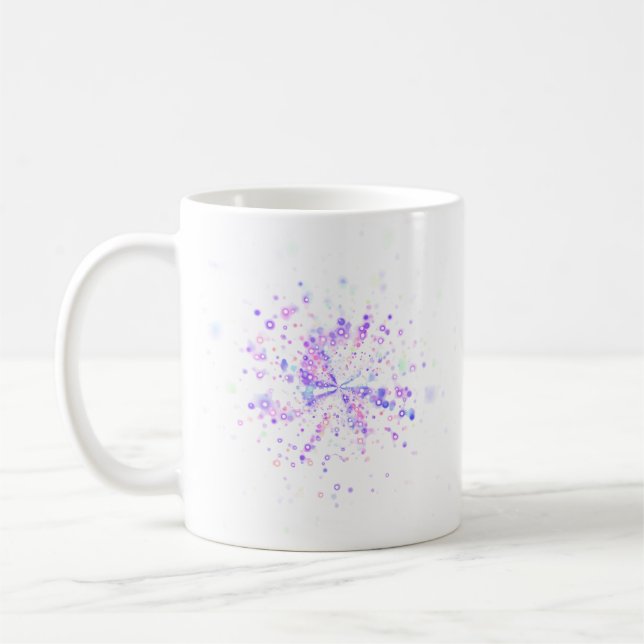 Colorful Abstract Neon Splash Coffee Mug (Left)