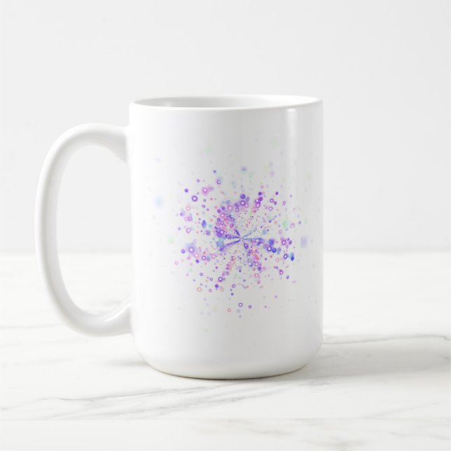 Colorful Abstract Neon Splash Coffee Mug (Left)