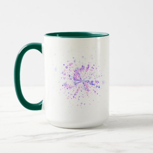 Colorful Abstract Neon Splash Mug (Left)