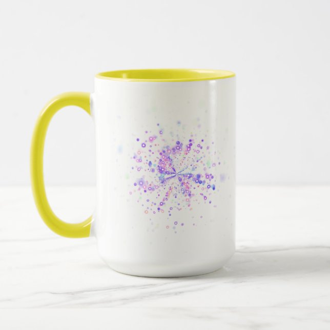 Colorful Abstract Neon Splash Mug (Left)