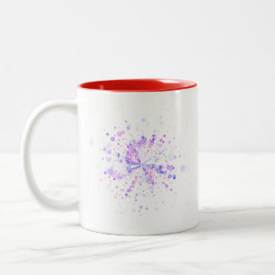 Colorful Abstract Neon Splash Two-Tone Coffee Mug