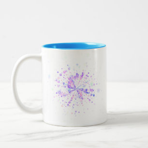 Colorful Abstract Neon Splash Two-Tone Coffee Mug
