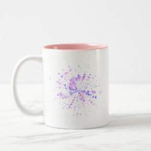 Colorful Abstract Neon Splash Two-Tone Coffee Mug