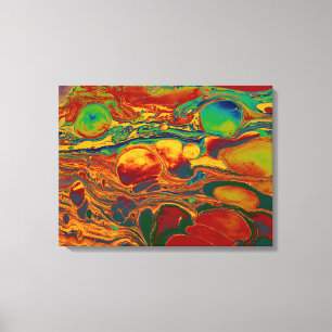 Colorful Abstract Oil Paint Pattern Art Canvas Print