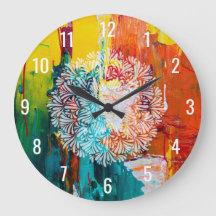 Colorful Abstract Painting with Petals Mandala