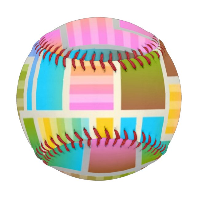 COLORFUL ABSTRACT PATTERN BASEBALL (Front)