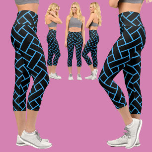 Colorful Abstract Pattern Capri Leggings