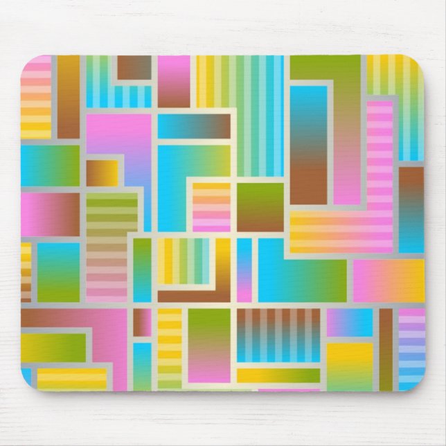 COLORFUL ABSTRACT PATTERN MOUSE PAD (Front)