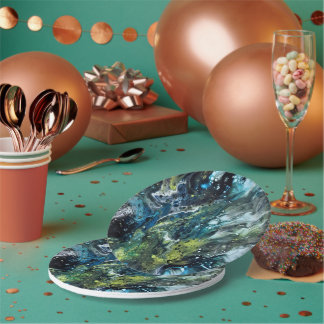 Colorful abstract pattern. paper plate