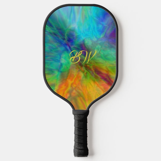Colorful Abstract Pickleball Paddle (Front)