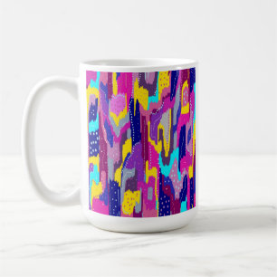 Colorful Abstract Print with Fun Dots Coffee Mug