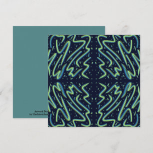 Colorful Abstract Psychedelic Stringy Pointed Art Card