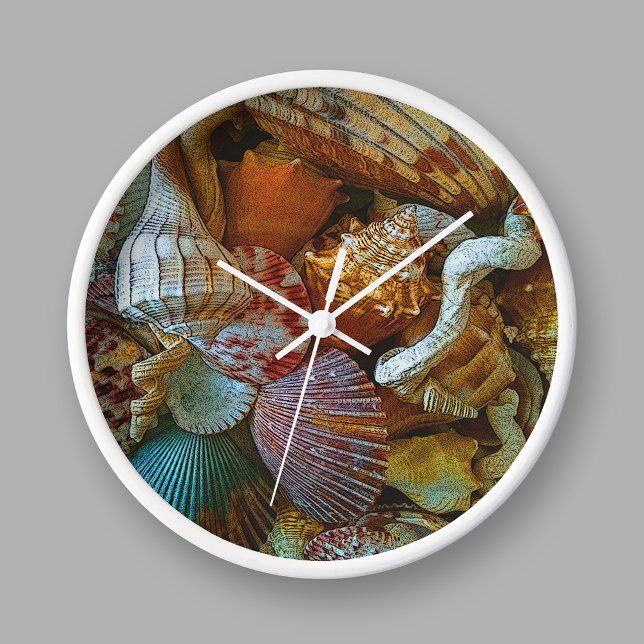 Colorful Abstract Seashells Clock (Creator Uploaded)