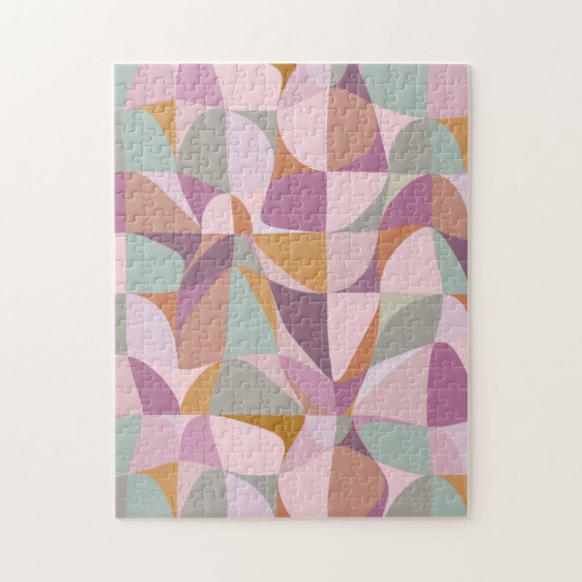 Colorful Abstract Shapes in Earth Tones Jigsaw Puzzle (Vertical)